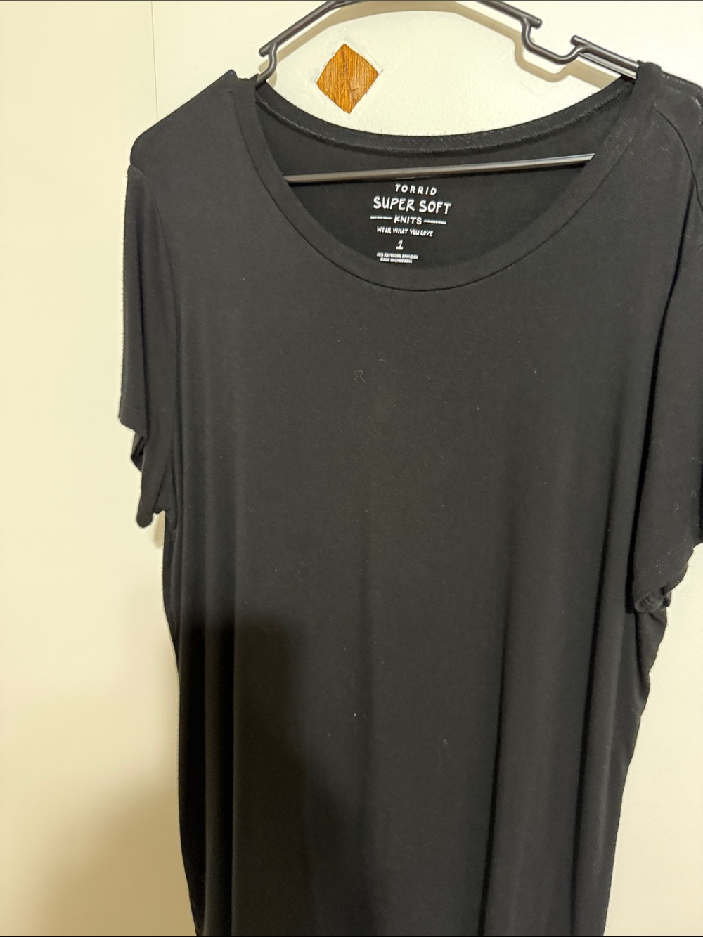 torrid Black Super Soft Short Sleeve Tee